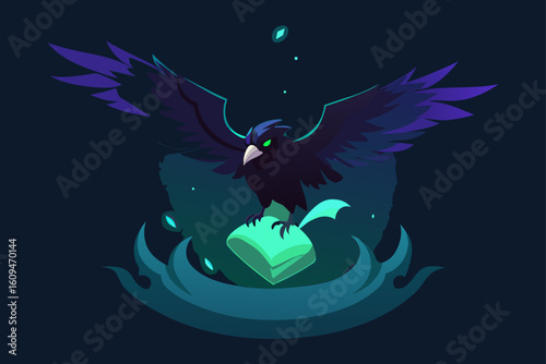 cursed raven magic scroll undead ritual grave zombie statue