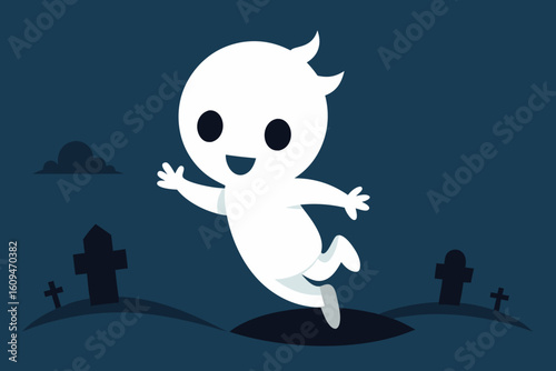 ghost child skipping cemetery