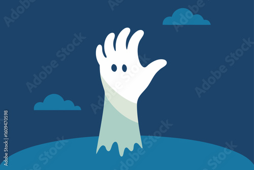 giant ghost hand from sky