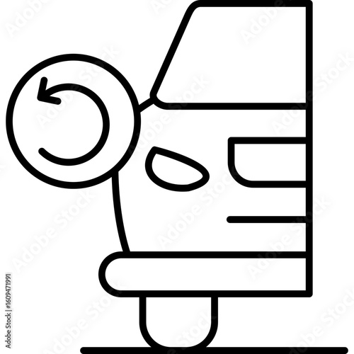 Headlight Icon Vector Element