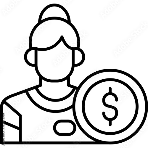 Coin Toss Icon Vector Element