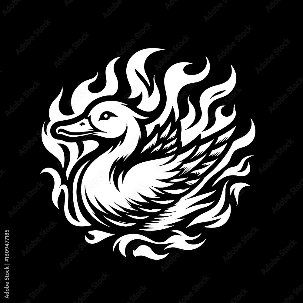 Fototapeta premium silhouette of a duck