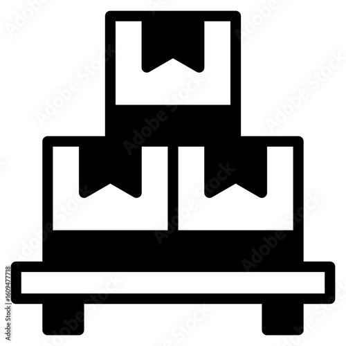 Boxes outline mixed icon