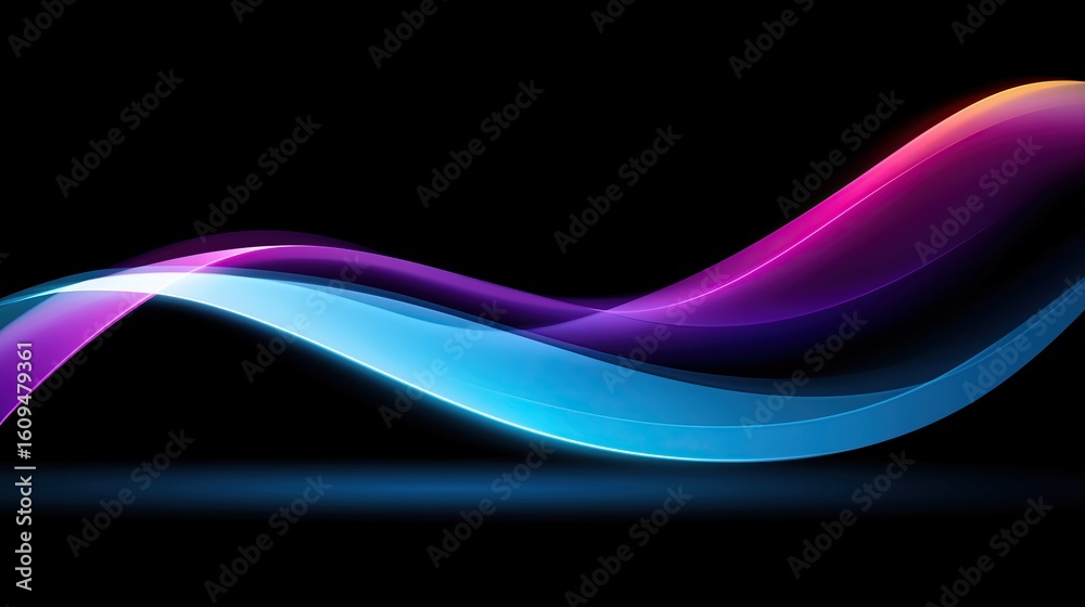 Vibrant blue and purple light waves flow dynamically across dark modern background abstract energy Vibrant blue and purple light waves flow dynamically across dark modern background abstract energy