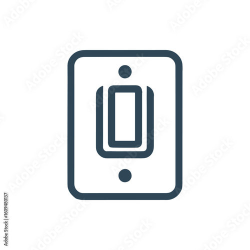 A modern light switch on a clean wall, with soft lighting creating a warm ambiance