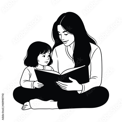 Mother and child sharing a story, fostering connection and imagination