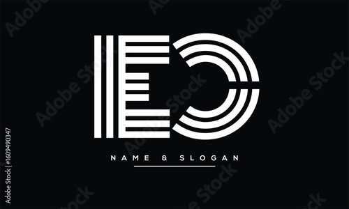 EC, CE, E, C Abstract Letters Logo Monogram