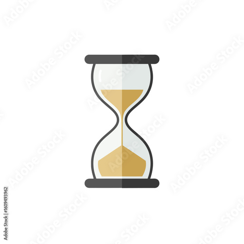 Hourglass icon for time management themes, deadline reminders, countdowns, and productivity concepts