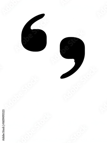 Quotation marks. Black quotes icon