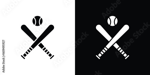 Baseball icon. black and white line icons pack.