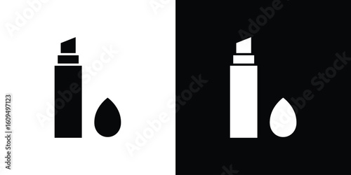 Concealer icon. black and white line icons pack.