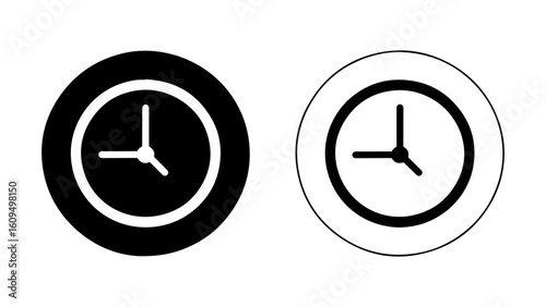 history button icon with browsing and watch symbol