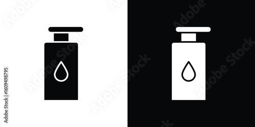 Face cleanser icon. black and white line icons pack.
