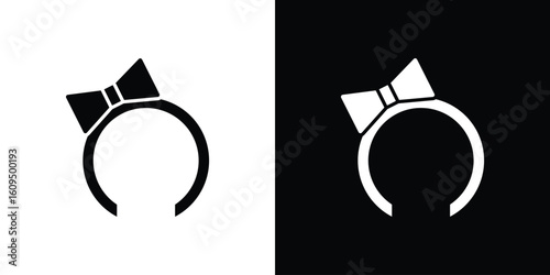 Hair tie icon. black and white line icons pack.