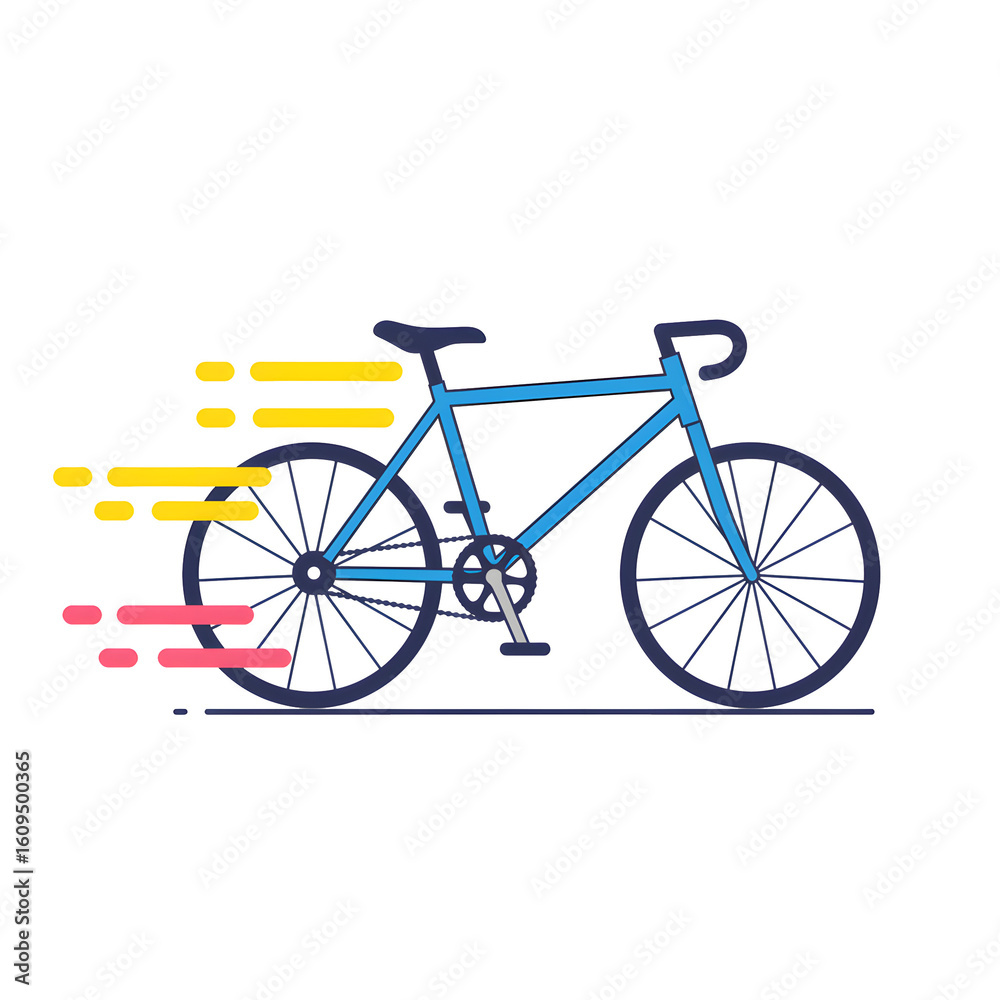 Fototapeta premium bicycle on white background