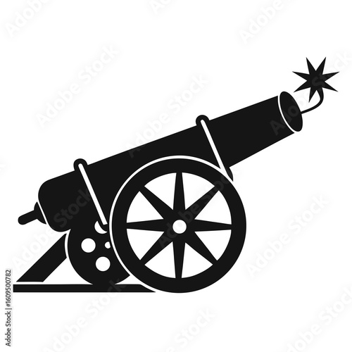 pirate cannon vector illustration