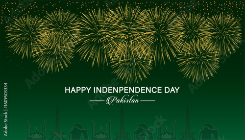 Pakistan Independence Day poster, banner , template with vector