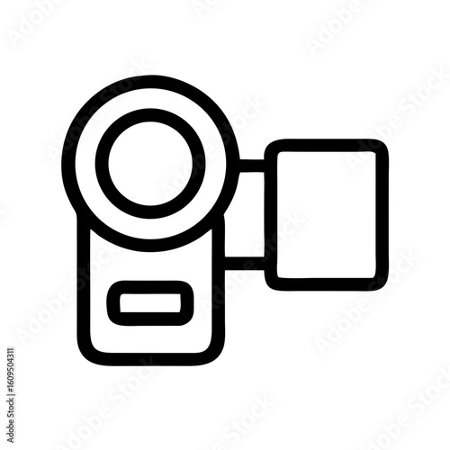 Pictogram Icon of a Video Camera Representing Filming and Media Production

