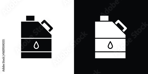 Oil can icon. black and white line icons pack.
