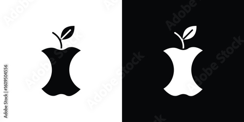 Organic waste icon. black and white line icons pack.