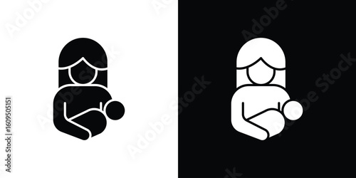 Postnatal care icon. black and white line icons pack.