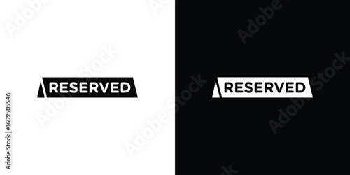 Reserved icon. black and white line icons pack.