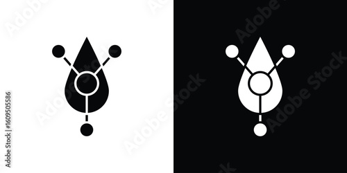 Retinol icon. black and white line icons pack.