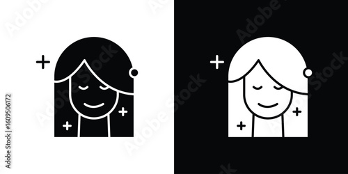 Skincare icon. black and white line icons pack.