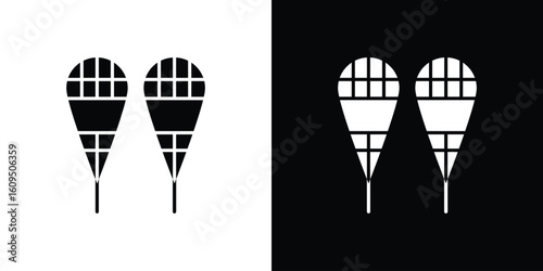 Snowshoes icon. black and white line icons pack.