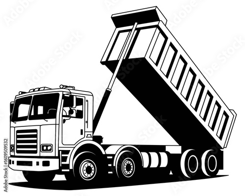 Elegant black and white illustration of a large subject
