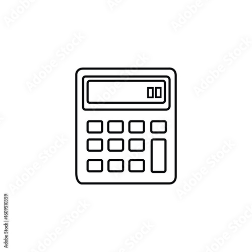 calculator vector, Flat digital calculator icon used for accounting finance budget number operations business mathematics or financial planning concepts

