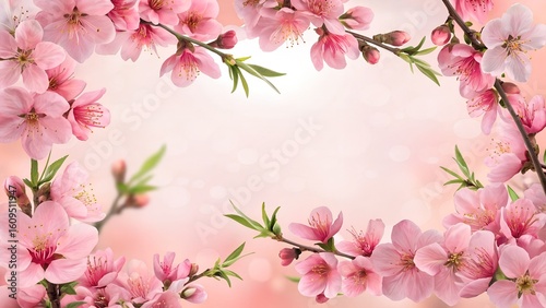 Wallpaper Mural pink cherry blossom background Torontodigital.ca