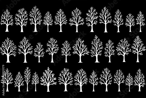 ree Silhouettes Bundle | Tree Vector Clipart