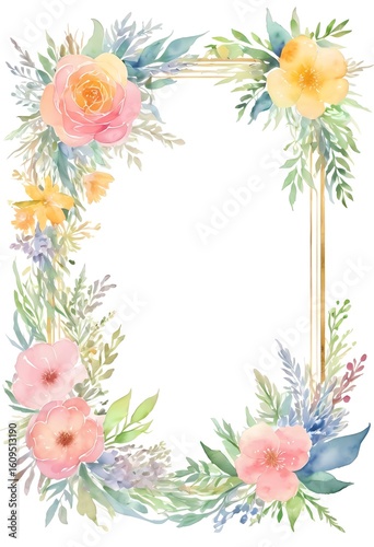 Charming rose hip dogrose flower watercolor layout perfect for heartfelt greetings, celebrating love on special occasions like birthdays and weddings Generative AI