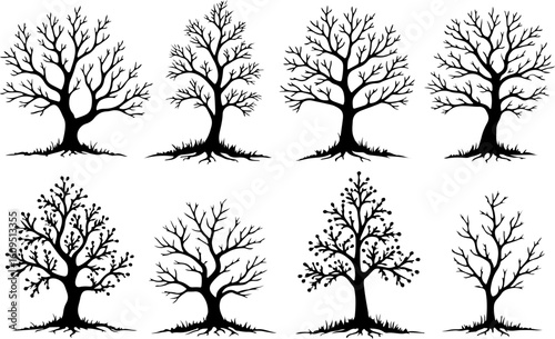 ree Silhouettes Bundle | Tree Vector Clipart