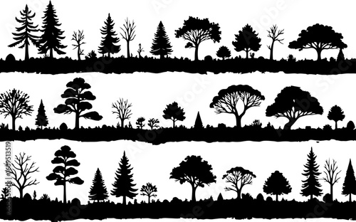 ree Silhouettes Bundle | Tree Vector Clipart