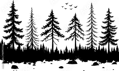 ree Silhouettes Bundle | Tree Vector Clipart