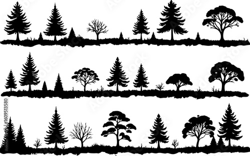 ree Silhouettes Bundle | Tree Vector Clipart