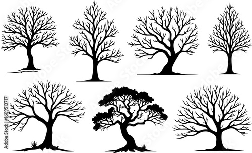 ree Silhouettes Bundle | Tree Vector Clipart