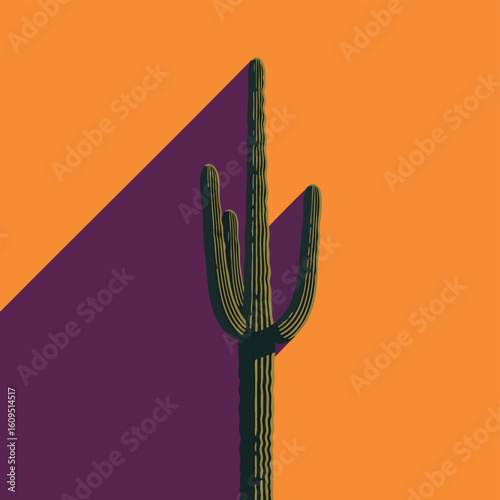 Stylized Desert Cactus with Unique Branching Design.