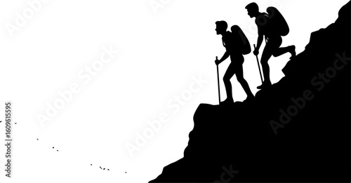 People on the top of the mountain, silhouette, sunset, people, mountain, sky, hill, sunrise, nature, landscape, sun, couple, person, woman, walking, hiker, family, travel, boy, hiking, photographer, e