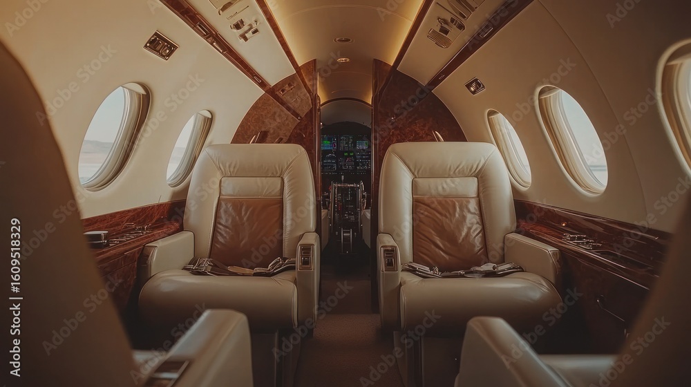 Obraz premium Luxurious Private Jet Interior