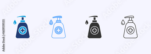 Sanitizer Icon Set Multiple Style Collection