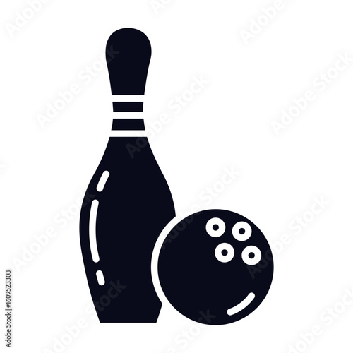 bowling ball and pin