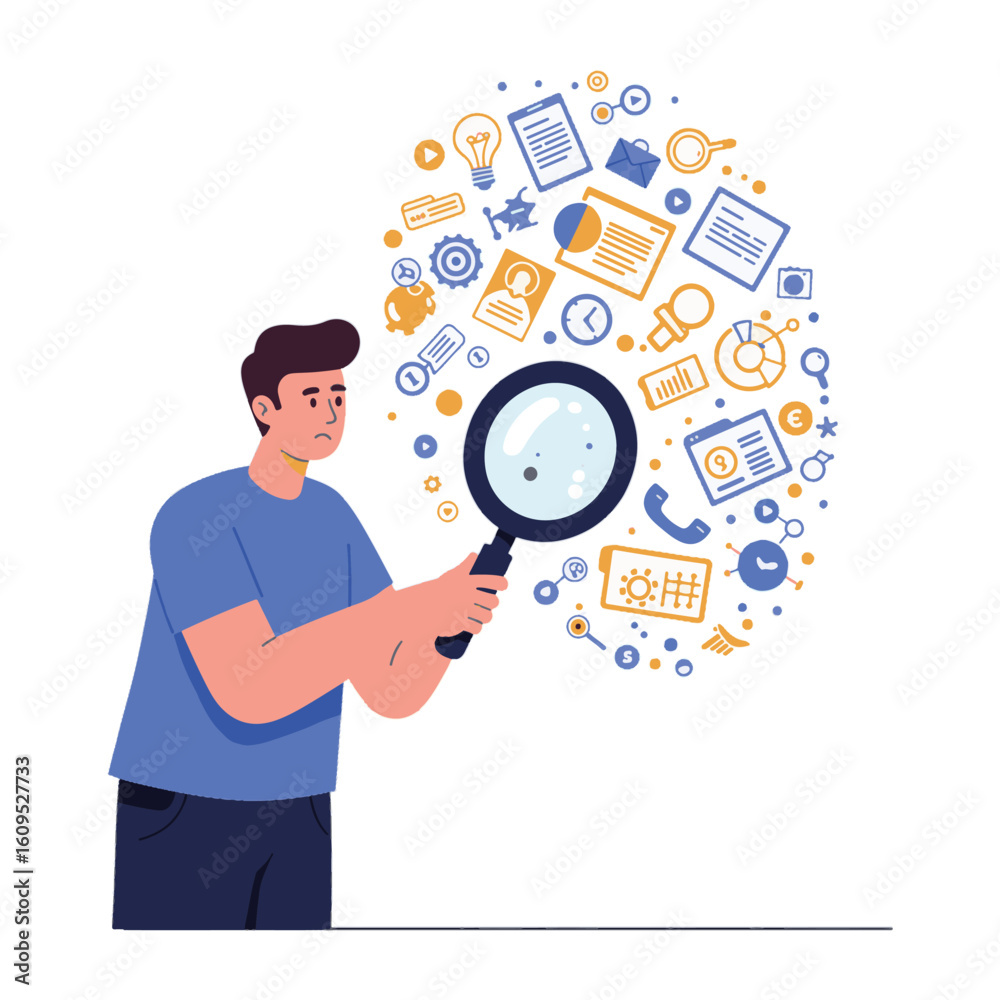 User Exploring Digital World with Magnifying Glass User Exploring Digital World with Magnifying Glass