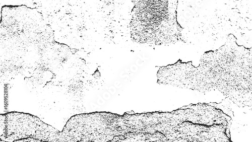 Rough Grunge Wall Texture Background, Vector Distressed Surface Texture Overlay, Gritty Abstract Black and White Texture, Seamless Rough Concrete Texture Template