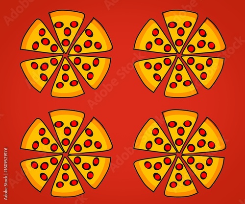 Pizza vector art work Illustration