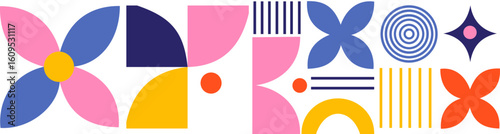 Free Download  Geometric Mosaic Header Footer - GFXLoad