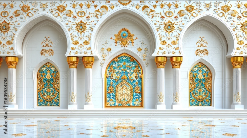 Fototapeta premium Ornate Islamic architectural facade