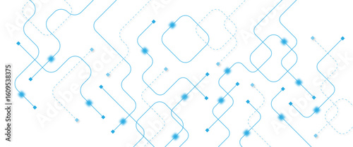 Abstract futuristic technology background. Technology background with crossed lines and dots.